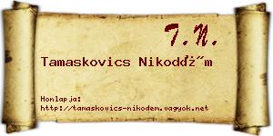 Tamaskovics Nikodém névjegykártya